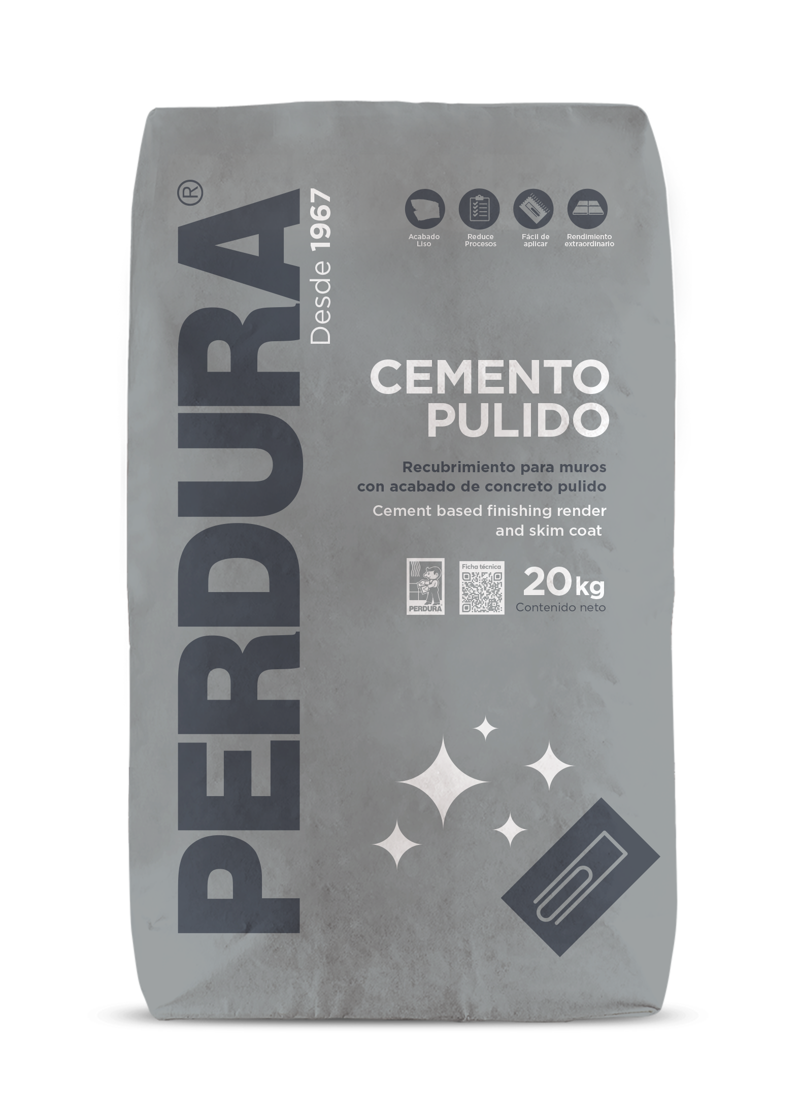 Cemento Pulido Gris 20Kg