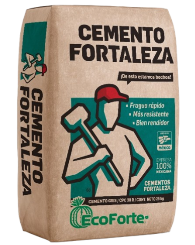 Cemento Gris Fortaleza 25Kg Cpc 30R
