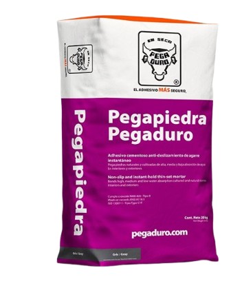 Pegapiedra Pegaduro Gris 20 kg